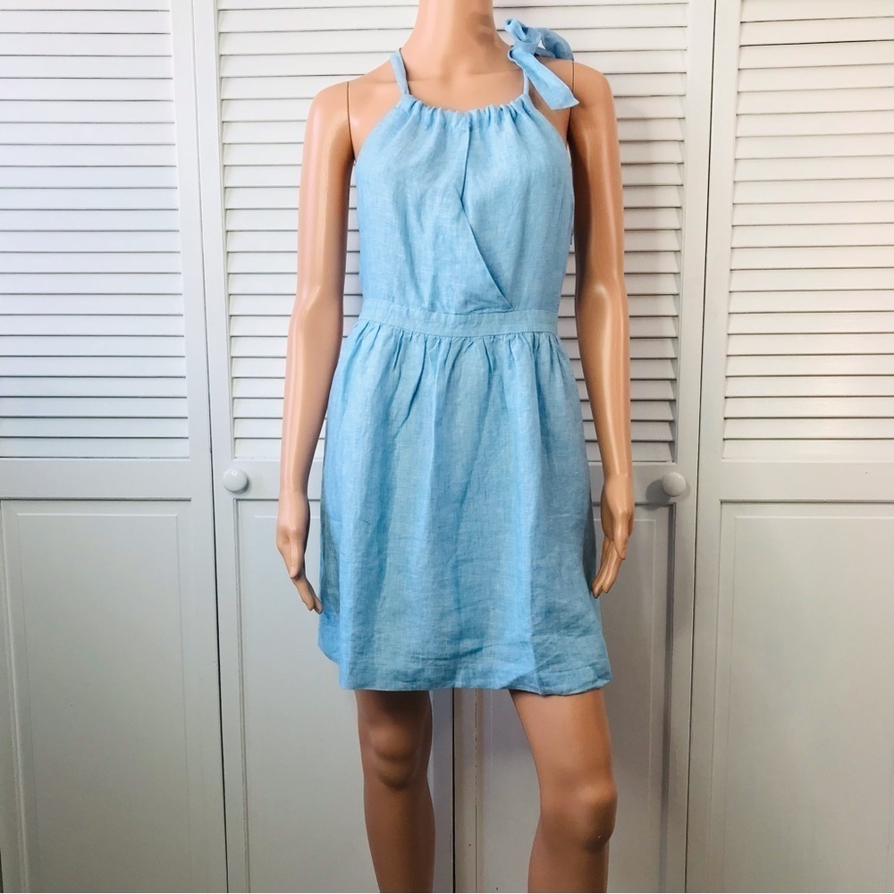 ISLAND COMPANY Poseidon Linen Pixie Dress Size Small